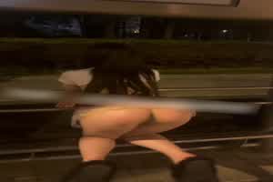 公园发现一只喜欢露屁股的母狗吖！  背景图片