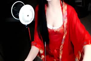 asmr中文音声 美女御姐主播婉儿别闹汉服诱惑  背景图片