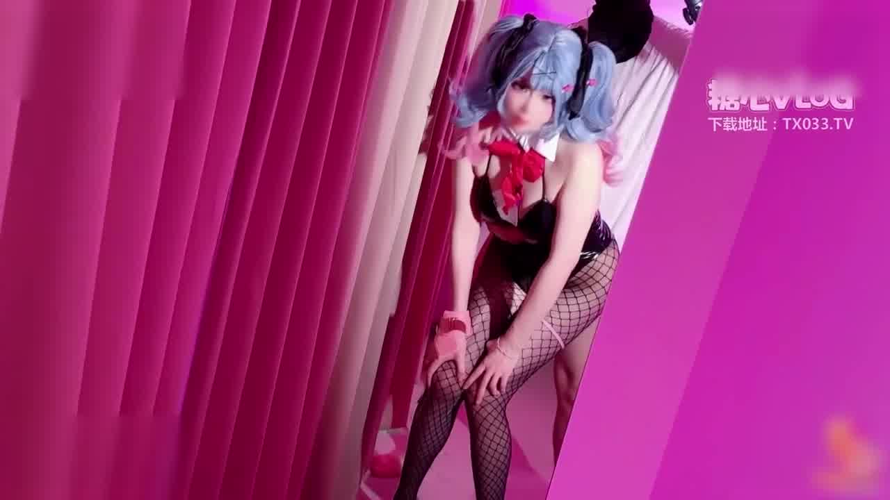  鸡教练【双马尾兔女郎】cos初音兔子洞_危险挑战之找到属于你的洞口 的剧照5